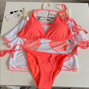 TiniBikini Neon Pink 3-Piece Set